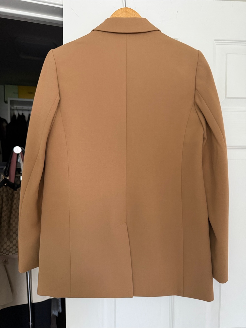 WILFRED Double Breasted Blazer Margaux Blazer Size 4 Classic Camel Color ARITZIA - Picture 6 of 6